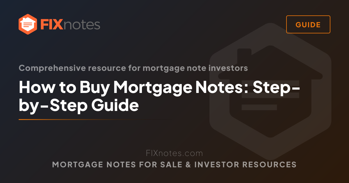 How to Buy Mortgage Notes — Step-by-Step Guide | FIXnotes
