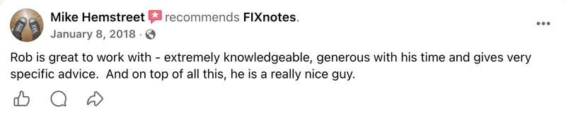 Facebook review from Mike Hemstreet