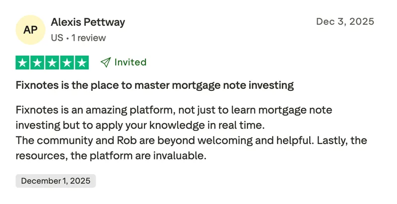Trustpilot review from Alexis Pettway